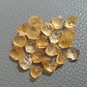 15 Natural Citrine Raw Crystals: Loose Gemstones (12-15 MM)