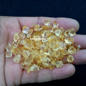 10 Pieces Natural Citrine Stone Raw Size 8-10 MM Birthstone Citrine Cluster Raw Healing Crystal Stones,Loose Citrine,Wholesale Citrine Rough