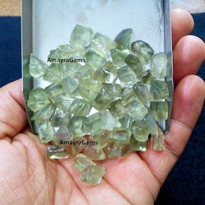 10 Pieces Green Amethyst Raw, Size 8-10 MM Natural Green Amethyst Raw,Amazing Green Amethyst Rough For Jewelry Making