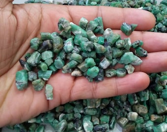 25 Pieces Emerald 6-8 MM Raw Natural Rough, Natural Emerald Rough,Natural Emerald Gemstone,Making Emerald Jewelry Rough Wholesale Raw