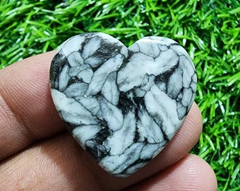 Cabujón de cristal natural en forma de corazón: piedra preciosa suelta, pulida y lisa para joyería.