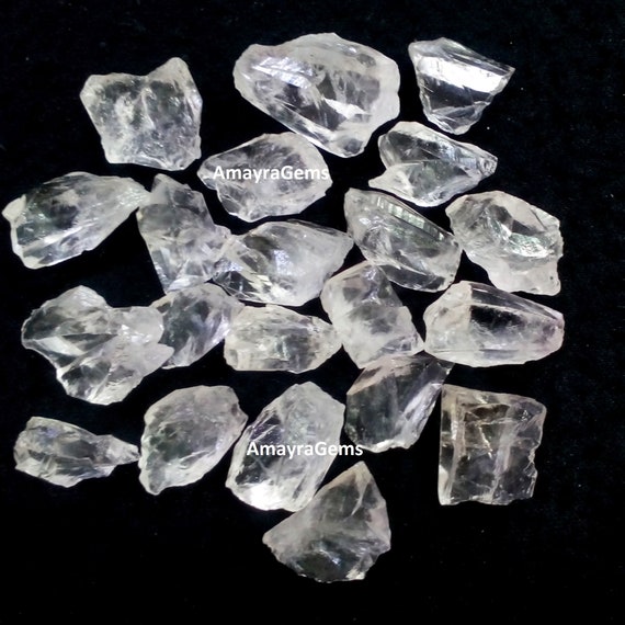 10 Raw Clear Crystal Quartz: Untreated Healing Crystals (18-20 MM