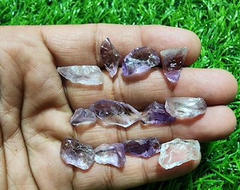 12 Piece Pink Amethyst Raw Crystal: Rough Gemstone (14-22 mm)