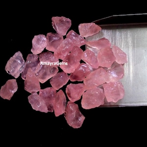 10 Stück Top-Qualität rosa Rosenquarz Rohstein, Größe 12-15 MM Rosa Rosenquarz Kristalle rau, Heilung Kristall Quarz Stein