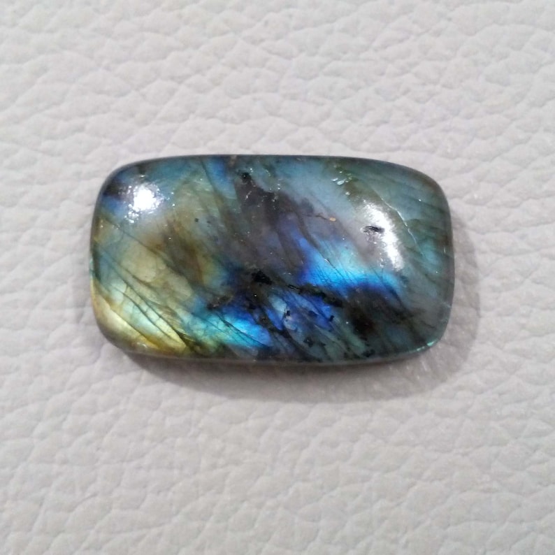 Spectrolite Labradorite Cabochon Cushion Shape Loose Gemstone 31x18x7.50 mm For Making Jewelry