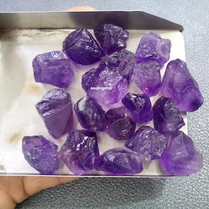 10 Pieces Amethyst Raw,Size 16-20 MM Amethyst Rough,Natural Amethyst Gemstone Raw Making Jewelry Wholesale