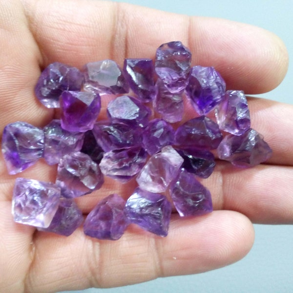 25 Piece Lot Brazilian Purple Amethyst Rough, 14-16 mm Size Amethyst Raw Crystal,Rough Amethyst Gemstone For Jewelry,Amethyst Wholesale Raw