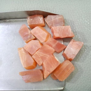 5 AAA Raw Peach Moonstone Gemstone: Rough Stone Bulk (14-17 MM)