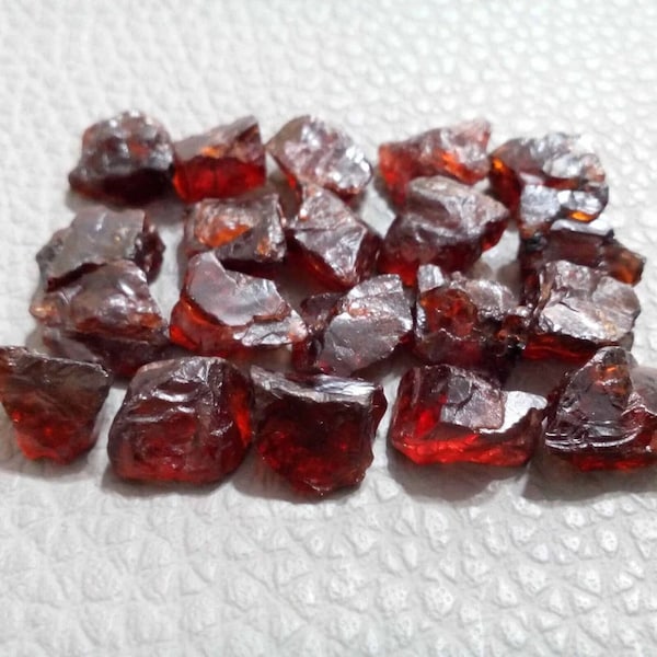 25 Piece Natural Red Garnet Raw,Size 12-14 MM Red Garnet Gemstone Rough, Red Garnet Rough For Jewelry Making