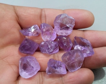 5 Pink Amethyst Rough Crystals: Raw Gemstone (15-18 MM)
