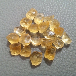 10 Raw Citrine Crystals: Loose Gemstones (12-15 MM)