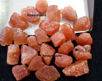 10 rohe orange Sonnenstein Kristalle (10-12 MM)