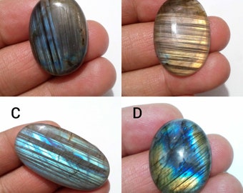 Natural Multi Blue Fire Labradorite Oval Shape Cabochon, With Wholesale Price Loose Gemstone For Jewelry Making