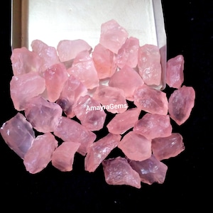 5 Stück Rosenquarz Roh, Größe 16-20 MM Natürlicher Rosenquarz Edelstein Rough, Rosenquarz Roh Herstellung Healing Kristall Schmuck Großhandel Rough