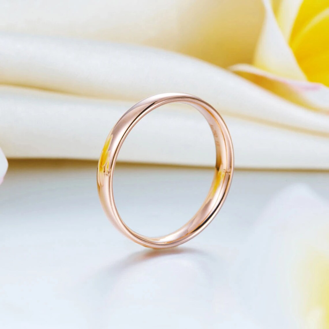 Forever Classic Plain 14K Rose Gold Plated Everyday Wear Etsy