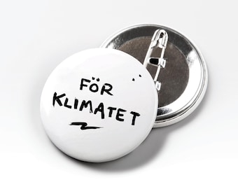 For air conditioning button | Conservation pin with safety pin | Mini gift for protesters, climate activists, ecos... so smart people