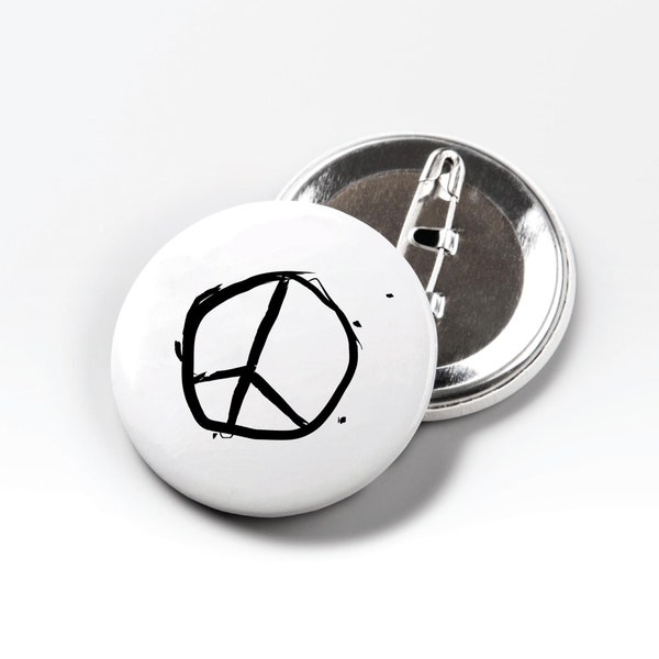 Peace Button | Frieden Symbol Pin mit Sicherheitsnadel | No War Demo / Anti Krieg Demo Abzeichen