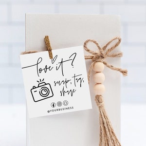 Snap and Share Tag Template, Modificabile Social Media Card, Order Insert Card, Snap, Tag, Share, Order Instagram Card Template, Business Tag