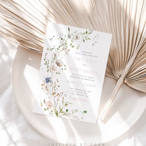 Wildblumen Hochzeitseinladung, Florale Hochzeitseinladung, Hochzeitseinladung, Hochzeitseinladung, Hochzeitseinladung, Gartenhochzeiten