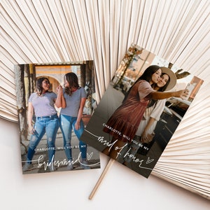 Photo Bridesmaid Proposal Card Template, Will You Be My Bridesmaid Card, Maid Of Honor Card, Editable Template, Bridesmaid Box Gift
