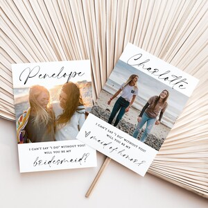 Bridesmaid Proposal Card Template, Proposal Box Card, Photo Bridesmaid Card Template, Maid Of Honor Proposal Card, Editable Template