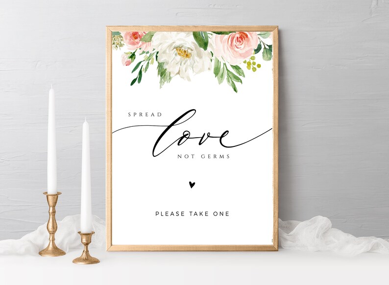 Editable Spread Liebe nicht Keime Hochzeit Zeichen Vorlage Editable Spread Liebe nicht Keime Hochzeit Zeichen Vorlage