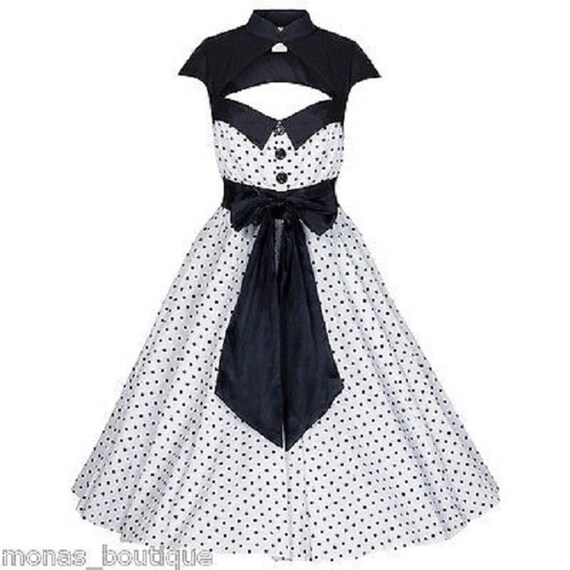 black and white rockabilly dress