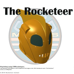 Rocketeer 3D printable helmet, including plaster molds for lens thermoforming bucks