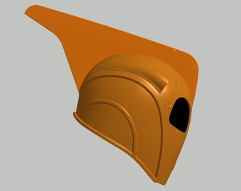 Rocketeer 3D printable helmet, including plaster molds for lens thermoforming bucks