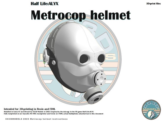 Half life:Alyx Metrocop 3D-print files.