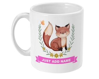 Fox Gift, Personalised Fox Mug, Fox Lover, Cute Fox, Fox Fan, Personalized Fox Gifts for Her, Daughter, Friend, Foxy Gift for Her