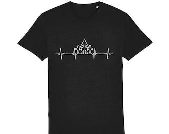 Gewichtheben Herzschlag T-Shirt, Bio-Baumwolle Gym Tee