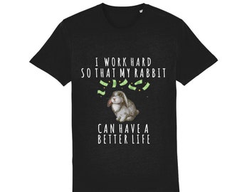 Rabbit Mum Organic Cotton T-Shirt, Funny Pet Owner Gift