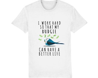 Funny Budgie Owner Organic Cotton T-Shirt