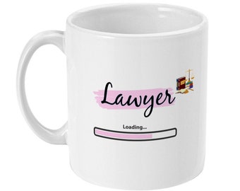 Lawyer Loading Glossy Ceramic Mug, Law School Graduation Gift