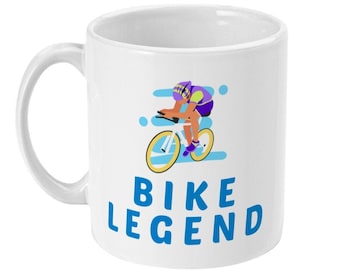 Bike Legend Cycling Mug, Funny Cyclist Gift