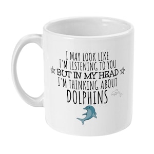 Dolphin Gift, Dolphin Mug, Funny Dolphin Gifts, Dolphin Lover, Dolphin Gifts for Women, Her, Men, Him, Girls, Crazy Dolphin Lady