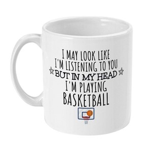 Basketball Gift, Basketball Mug, Funny Basketball Gifts for Men, Him, Husband, Boyfriend, Dad, Basketball Player Gifts, Playing Basketball