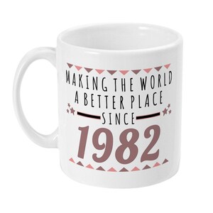 40. Geburtstagsbecher, 40. Geburtstagsgeschenk, Beste Freunde 40. Geschenke, Vierzig, 40, Geboren 1982, Geschenk für Frauen, Sie, Schwester, Mama, Happy 40.