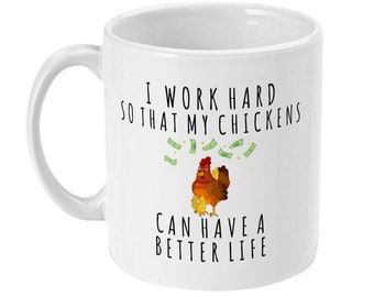 Funny Chicken Lover Glossy Mug, Farm Animal Gift