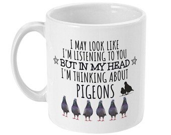 Funny Pigeon Lover Glossy Ceramic Mug