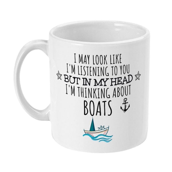 Boat Mug, Boat Gift, Funny Boating Mug for Him, Men, Husband, Nautical Gifts for Boaters, Sailors, Boat Lover, Boat Owner Gifts