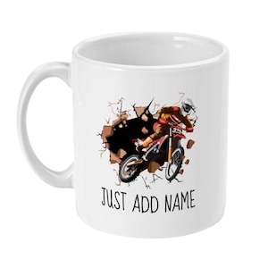 Motocross Gift, Personalised Motocross Mug, Dirt Bike Gift, Gifts for Dirt Biker, Personalized Motocross Gifts for Him, Men, Dad, Boyfriend