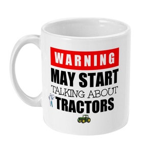 Tractor Mug, Tractor Gift, Talking About Tractors, Funny Tractor Mug, Gift for Farmer, Tractor Driver Gifts, Tractor Driving Gifts Men, Him