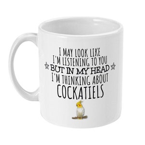 Cockatiel Gift, Cockatiel Mug, Cockatiel Gifts, Funny Gifts for Cockatiel Owner, Pet Cockatiel Gifts for Her, Him, Women, Men