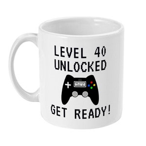 40. Geburtstagsgeschenk, 40. Geburtstagsbecher, Lustige 40. Geschenke für Gamer, Ihn, Männer, Mann, Papa, Sohn, 40, Happy 40th Gaming Birthday