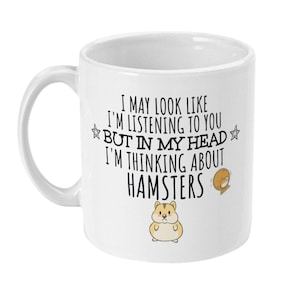 Hamster Gift, Hamster Mug, Funny Hamster Gifts for Her, Women, Mum, Hamster Lover, Pet Hamster Owner, Hamster Lovers, Crazy Hamster Lady