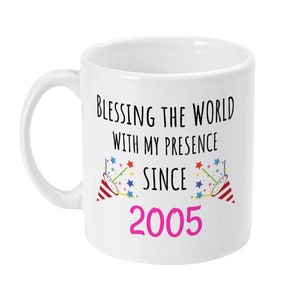 Cadeau du 18e anniversaire, tasse du 18e anniversaire, cadeaux nés en 2005, meilleurs amis 18e, 18 ans, cadeau pour elle, femmes, joyeux 18e anniversaire, dix-huit ans