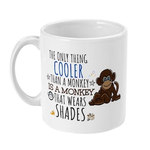 Monkey Gift, Monkey Mug, Funny Monkey Gifts, Monkey Lover, Cheeky Monkey Gifts for Women, Her, Men, Him, Boyfriend, Cool Monkey Coffee Mug