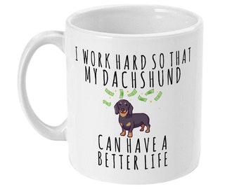 Taza divertida para dueños de perros salchichas, regalo para amantes de los perros salchichas